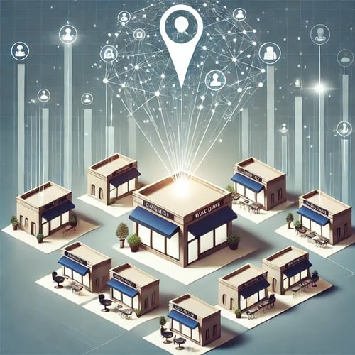 DALL·E 2025-02-14 13.22.26 - A business franchise concept illustration showing a successful beauty and hair salon franchise. The image includes multiple salon locations connected